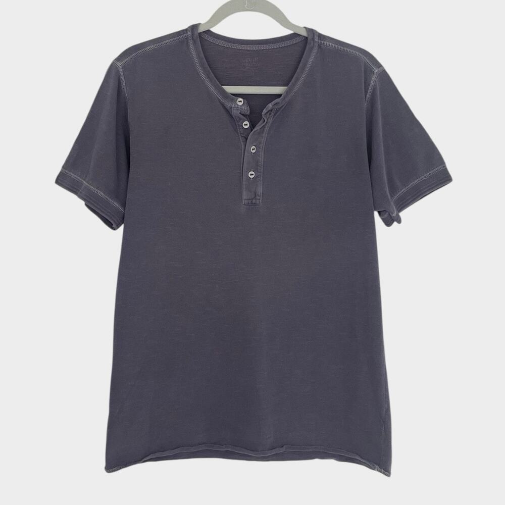 Levi's Red Tab Heritage Mens Purple Short Sleeve Henley Top